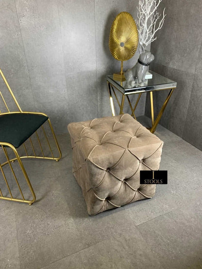 Brown Ottoman footstool