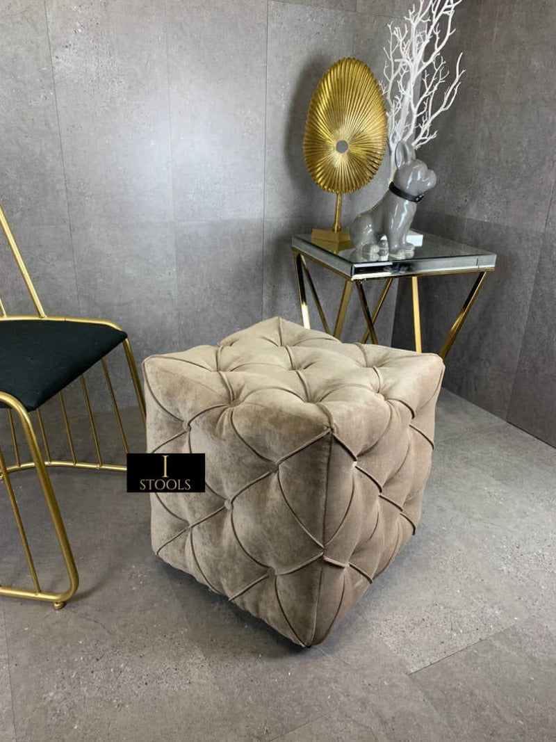 Brown Ottoman footstool