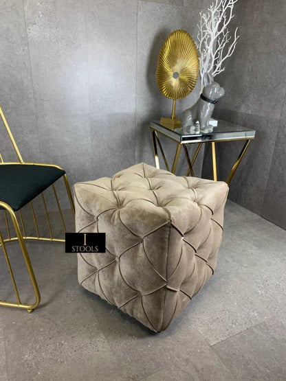 Brown Ottoman footstool