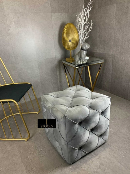 Grey Ottoman footstool