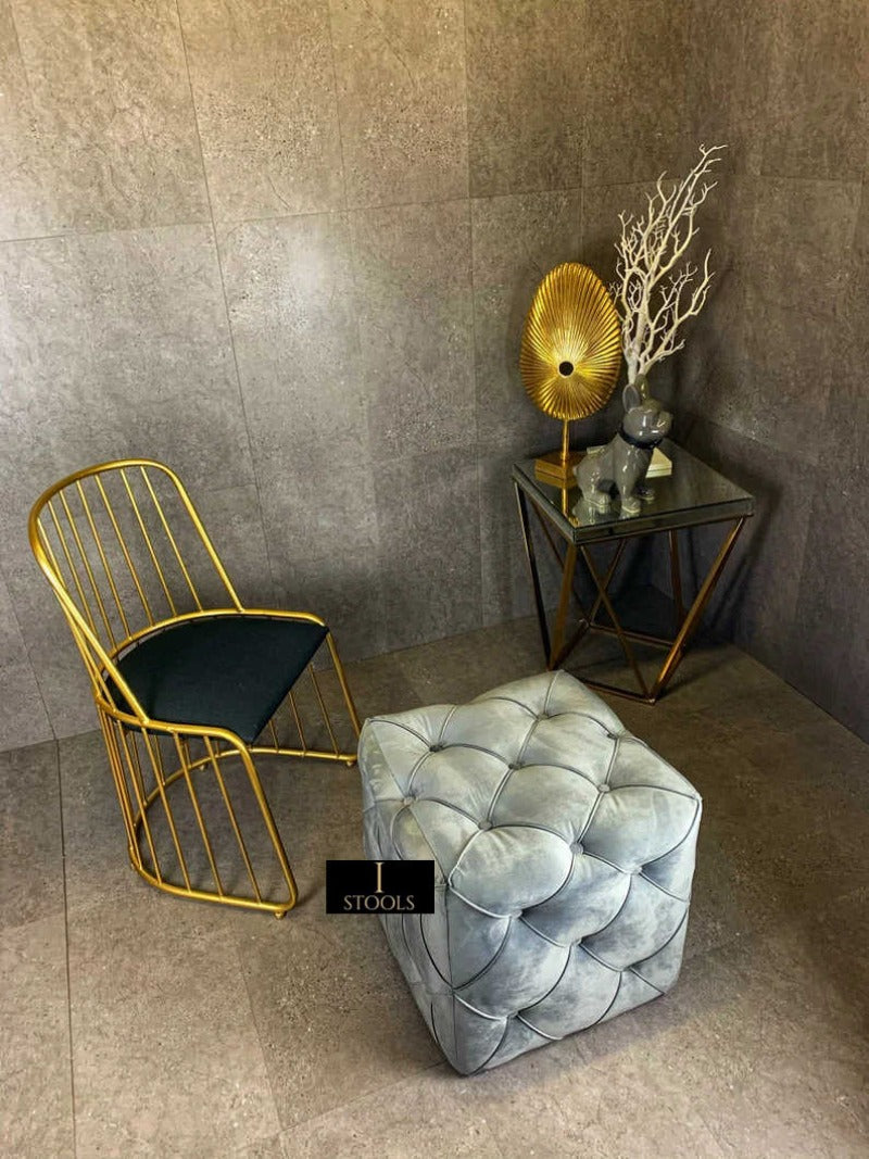 Grey Ottoman footstool