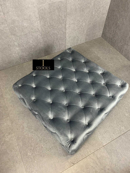 Grey Ottoman seat 