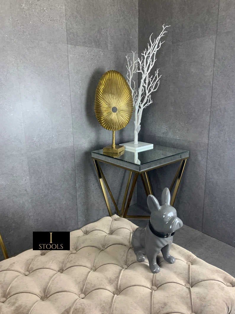 Brown Square Ottoman Coffee Table UK | Large Brown Chesterfield Coffee Table