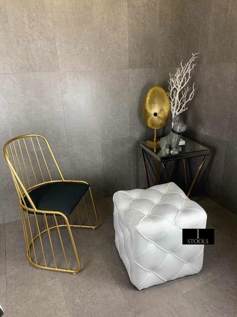  Creamy White Footstool 