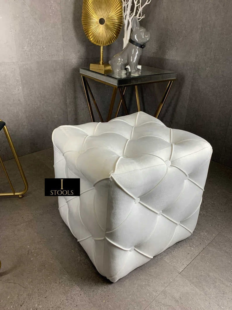 Creamy White Ottoman footstool