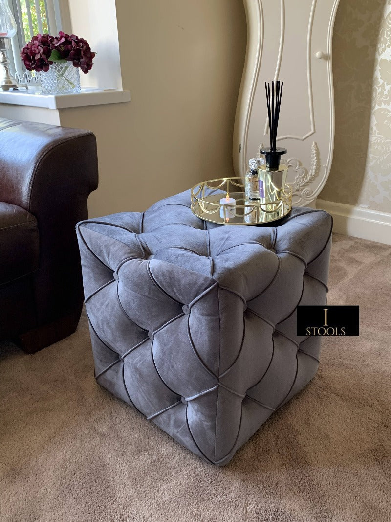 Buy Gray Storage Ottoman with Tray at iStools 