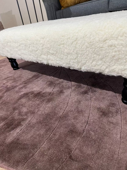 cuddle fabric off white Ottoman seat 