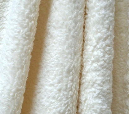 Premium Luxury Footstool with Cozy fur| off white Creamy Footstool Bench