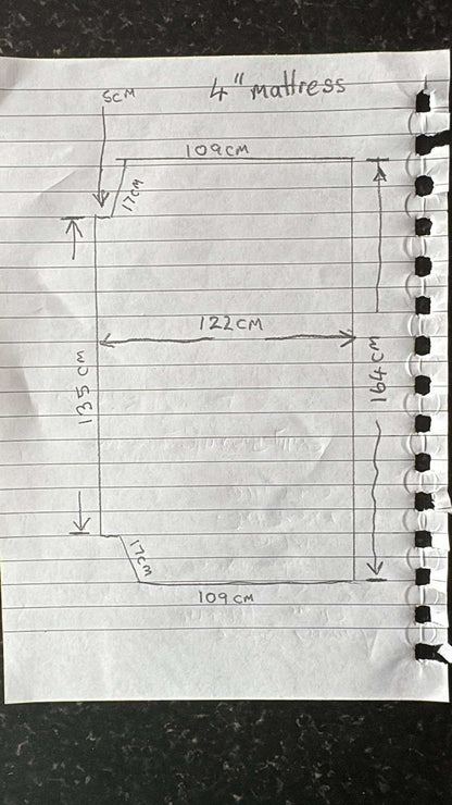 Made to measure mattesss 4"