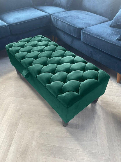 PREMIUM Black Rectangular Ottoman premium Bench