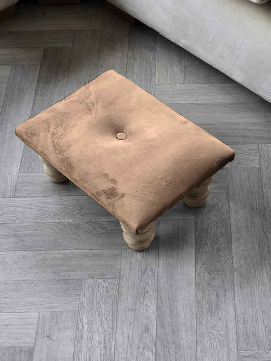 Small footrest pouffe handmade