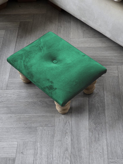 Small footrest pouffe handmade