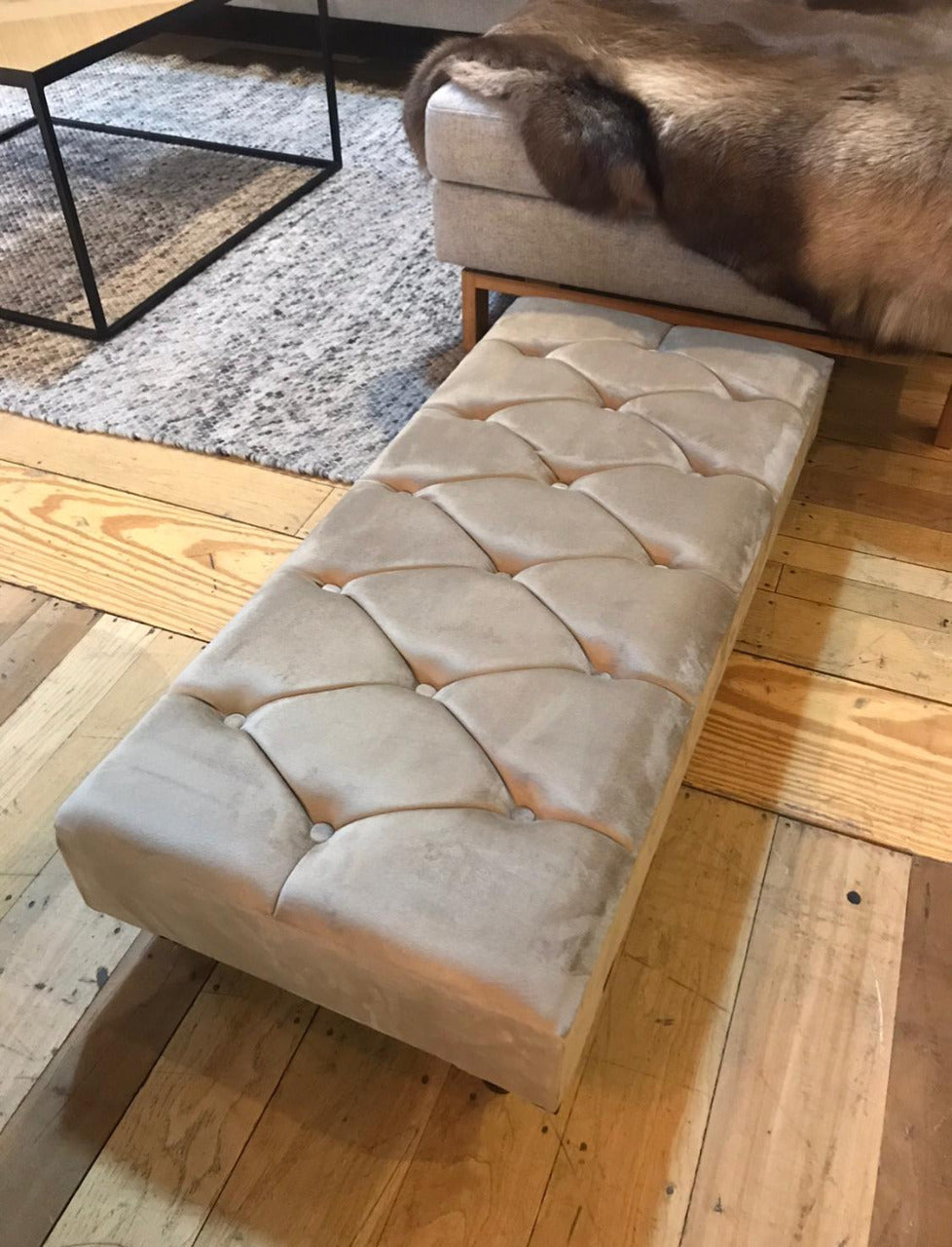 Non storage Chesterfield Footstool Bench, Pouffe footrest