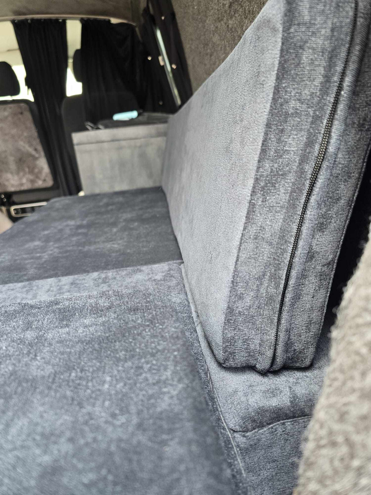 Made to measure dark slate colour ×4 cushion seating