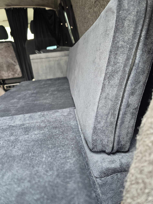 Made to measure dark slate colour ×4 cushion seating