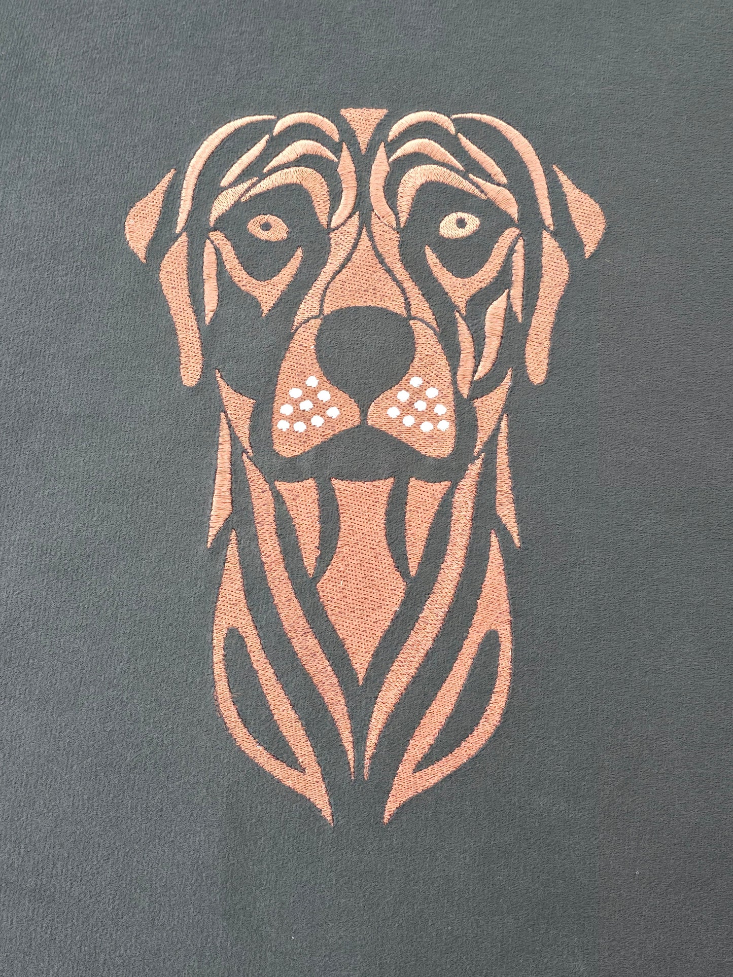 Square Labrador premium embroidered black velvet soft luxurious storage coffee table