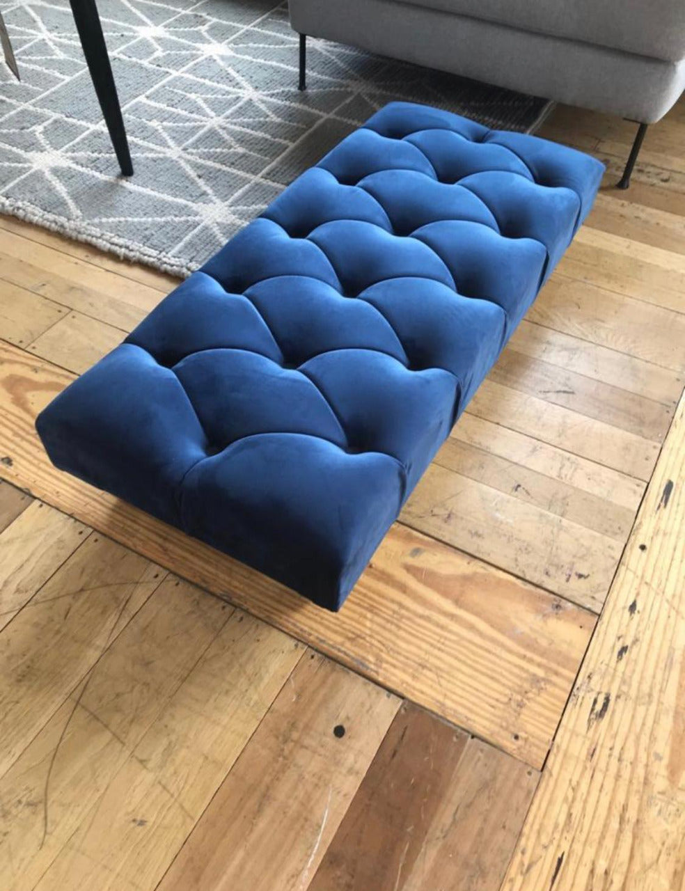 Non storage Chesterfield Footstool Bench, Pouffe footrest